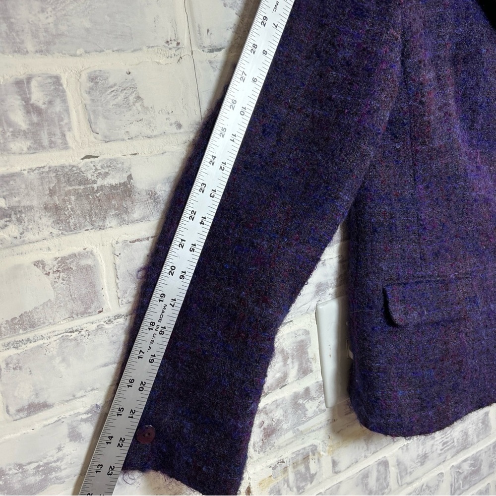 VTG Women's Talbots Wool Mohair Skirt Suit Set Purple Size 6 Petite Made in USA - Picture 14 of 16